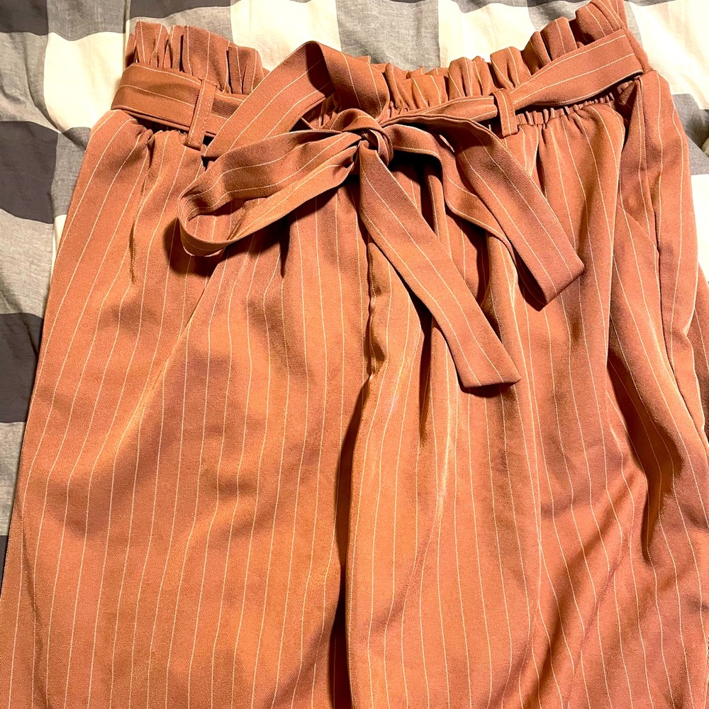 Pink paperbag waist formal pants